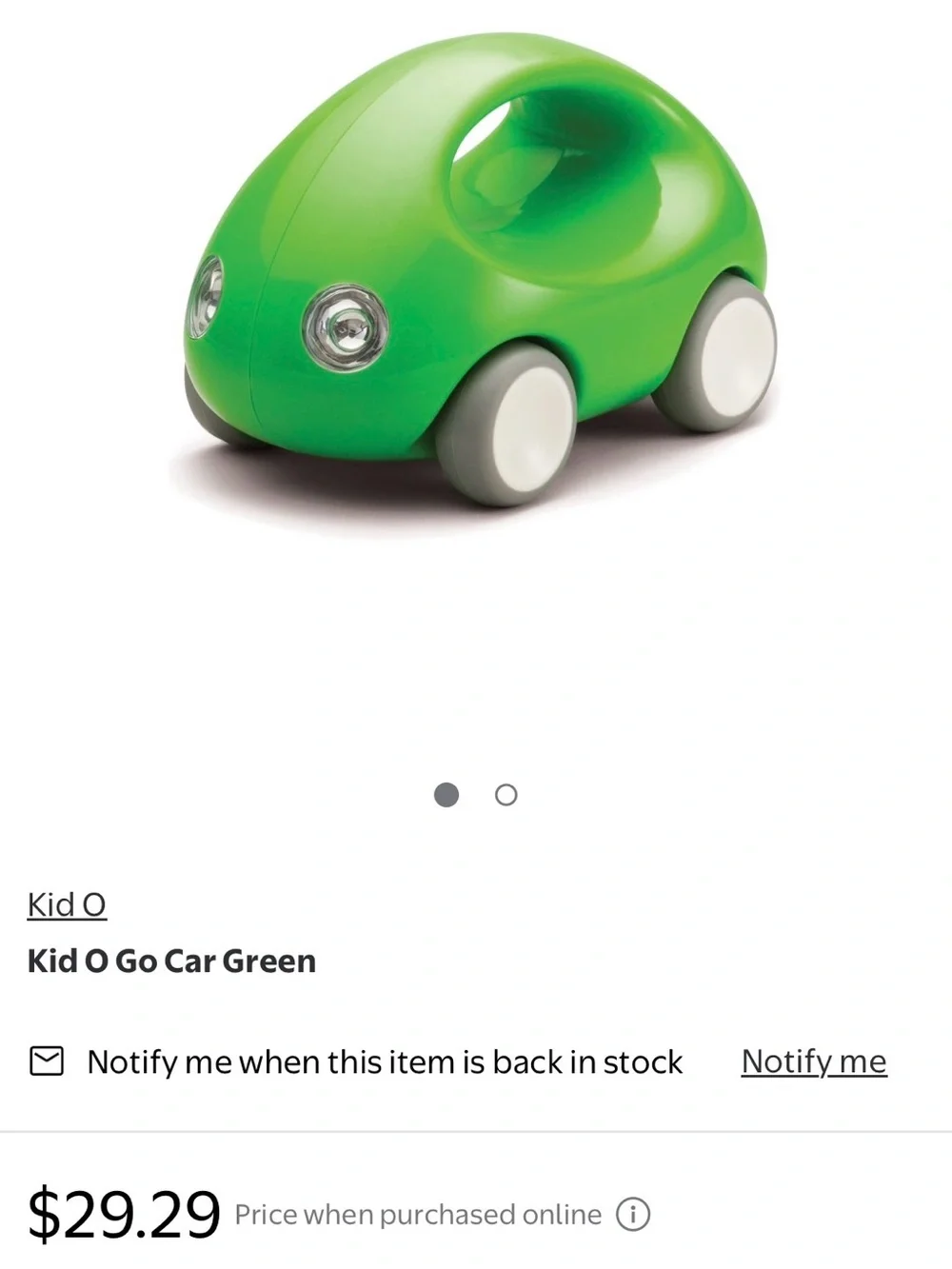 Green Go Car - Push Toy Car for Kids